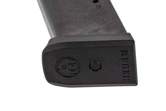 Ruger full cap 10-round .45 ACP magazine for SR45 handguns with polymer base plate.